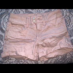 Women’s Pink/beige Low Rise Jean Shorts